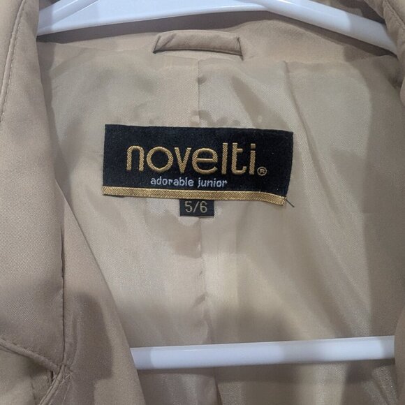 Novelti Adorable Junior Button down Trench Coat Beige Size 5/6 - Picture 6 of 11